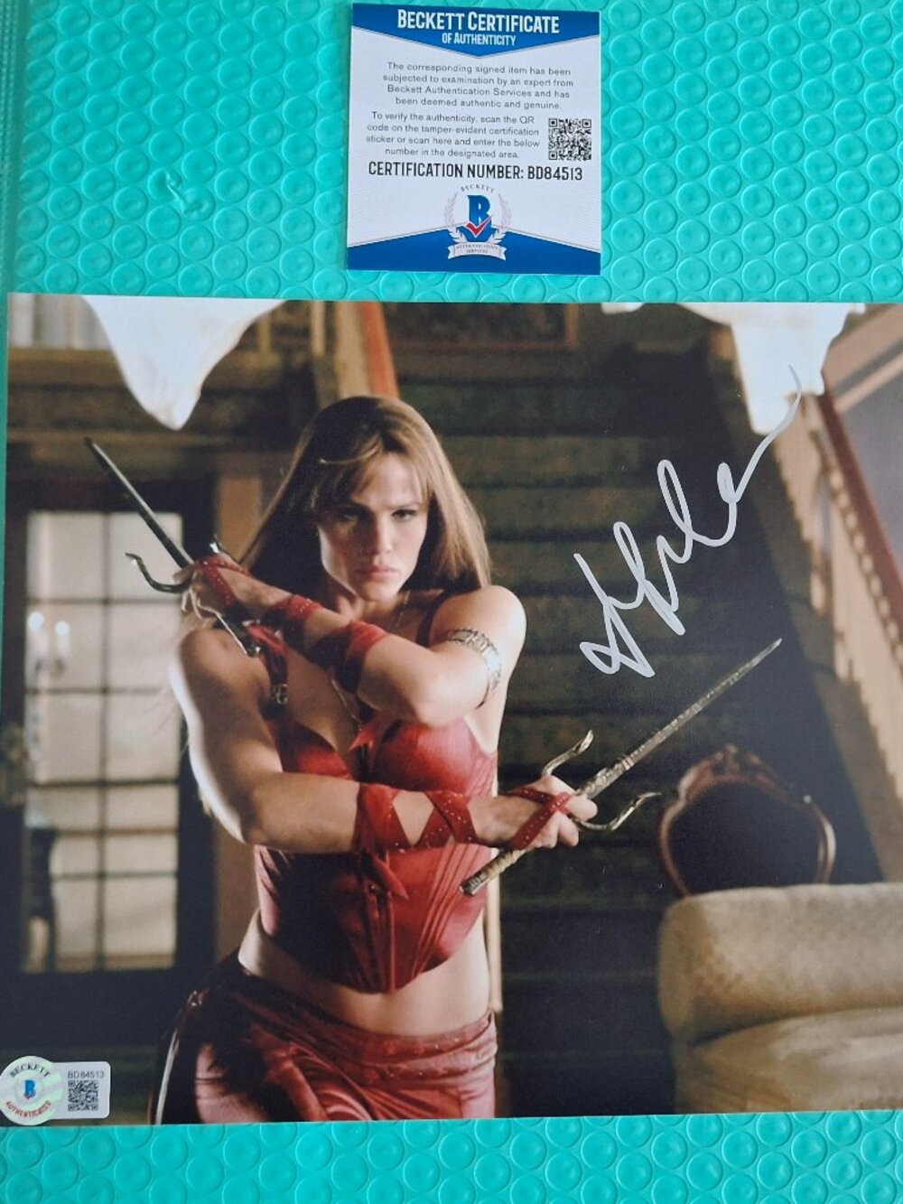 Jennifer Garner SIGNED 8x10 Photo Autographed ELEKTRA Alias Beckett BAS COA
